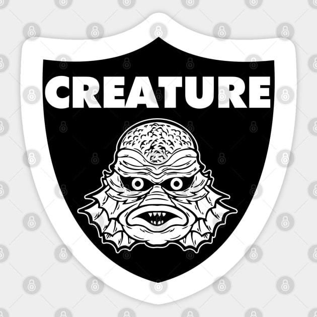 Classic Horror Movies Raid Monster 1 Sticker by buby87